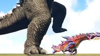 GODZILLA vs. ANJANATH/BARROTH/GLAVENUS n. NERGIGANTE | ARK Kaiju Battle 🦎