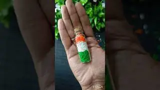 Tiranga Mini Bottle Rice Art || Indian Flag 🇮🇳 || Independence Day 🥰 #shorts #viral #trending