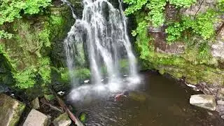 A cold dip in the Scottish water falls
