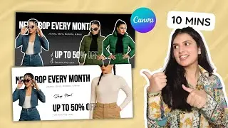 Luxury Canva Web Banner with Text Effect | Design Tutorial for Beginners