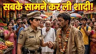 पुलिसवाली ने सबके सामने भिखारी से की शादी😱 | Emotional Love Story | Heart Touching Short Film👍