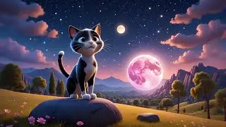 The Cat and the Dancing Moon 🐱🌕💃 | Magical Story for Kids | Preschool Learning Adventure