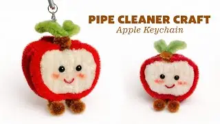 Easy Pipe Cleaner Keychain - Cute Apple Keychain