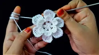 easy phool kaise banaye | Crochet Flower #Thaalposhe Flower #woolen flower design #Toran Flower