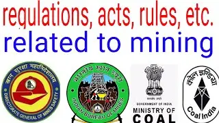 #miningexam Regulations , rules , acts etc. Related to mining | coal mines | pdf