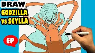 How to Draw GODZILLA vs Scylla | Godzilla x Kong | New Empire