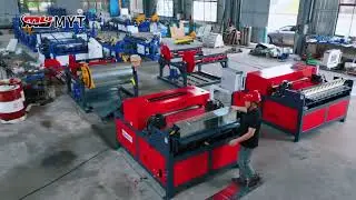 MYT&reg; Auto duct line 3 rectangular duct making machine duct folding