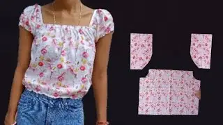 puff sleeve crop top making||puff sleeve top cutting and sewing|| पफ स्लीव क्रॉप टॉप बनाना #sewing