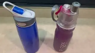 Comparing CamelBak and O2Cool Water Bottle!