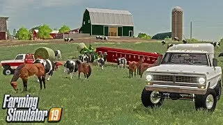 MIXING OUR HORSES IN WITH THE CATTLE (ROLEPLAY) FARMING SIMULATOR 19