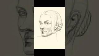 Head Study: Female Cast Head  #artstudy #art #drawing #portraitart #timelapse