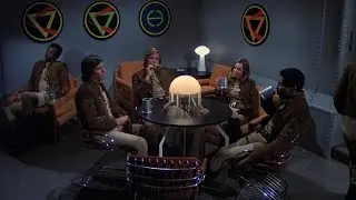 Colonel Tigh Orders Drinks in Galactica's O-Club