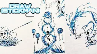 P12 -Draw STICKMAN - Water skill Tutorial #sketch #stickman
