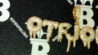 Custom Drip Bubble Name Pendant Bling Bling | Personalized Iced Out Letter Initial Chain