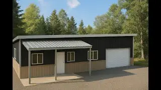 Dream 30x55 Single-Slope Barndo Kit with 2-Car Garage [Customizable]