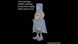 #256fes Time Owl Challenge #3danimation #blender3d #lowpoly