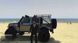 Golden Jeep  OFFroading  at Beach GTA V