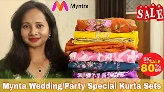 Myntra 🎀 Wedding/Party Special Kurta Set Haul |🎀 Designer Kurti Haul 🎀| Ranjana R