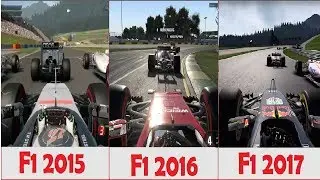 F1 2017 vs F1 2016 vs F1 2015 Gameplay comparision