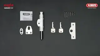 [145] ABUS PB92 #37 Patio Door Bolt, Sliding or Swing Door Lock White (EAGLE)
