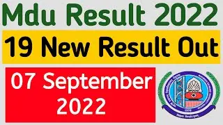 Mdu Result 2022 | mdu latest result 2022 | mdu result update | mdu new result out