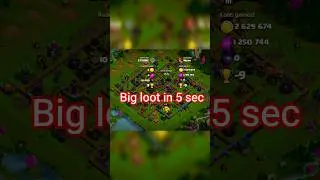 How collect big loot in 5 sec ll clash of clans ll #coc #clashofclans #shorts