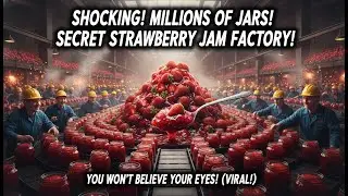 Satisfying Strawberry Jam Production: A Full Automatic Factory Process Tour