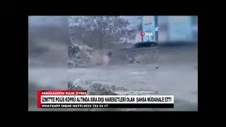 İZMİT&rsquo;TE POLİS K&Ouml;PR&Uuml; ALTINDA SIRA DIŞI HAREKETLERİ OLAN  ŞAHSA M&Uuml;DAHALE ETTİ