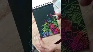 🌈Scratch Note Art -Part 1Mandala Art  👀#shorts #artist #india