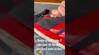 Redye project step 2 tape all the parts you don&rsquo;t want to dye #trainers #adidas #howto #sneakers