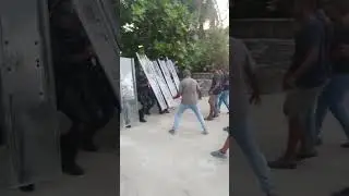 Police brutality in Maldives. ( Oops.. it's just a training )