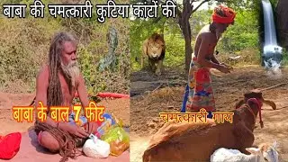 संत की कुटिया में टिक्कर प्रसाद जी कांटों की कुटिया में रहकर भजन साधना वर्षों से चित्रकूट के//