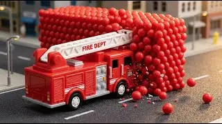 Epic Toy Car Crash Challenge Learn Colors with Ball Mountains! 🚒💨