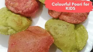 Poori || Colourful Poori for Kids 🧒 || Spinach & Beetroot poori ||  Nutritous poori ||