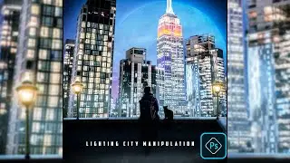 Create Neon Lighting City Manipulation in Photoshop | Photoshop Tips