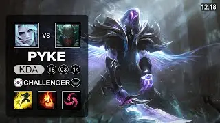 Pyke vs Viego Mid - KR Challenger - Patch 12.18 Season 12