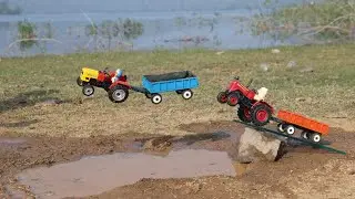 Jump Pit - Mahindra Tractor | Hmt Tractor | PoLo Truck | Dump Truck | CS kids toy