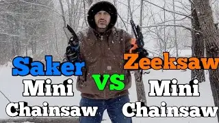 Мини-бензопила Zeeksaw против мини-бензопилы Saker
