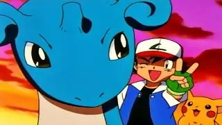 Ash catches a Lapras