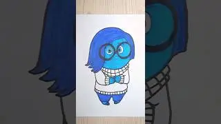Dibujando a Tristeza de Intensamente #insideout #tristeza #drawing  #disney  #dibujosparaniños #art