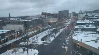 Coolidge Corner Time Lapse - Winter Storm Stella, March 14 2017