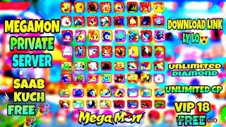 MEGAMON GET EVERYTHING FREE PRIVATE SERVER DOWNLOAD AND PLAY😍 ||HACKGOD GAMING