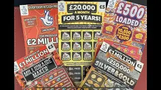 🤑🤑A fun session with &pound;25 worth of &pound;5 scratch cards, I haven&rsquo;t done just &pound;5 cards for quite a while 🤑