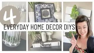 4 Everyday Decor DIYs | Easy Projects ANYONE can make using DOLLAR STORE ITEMS!