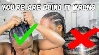 How To Cornrow Your Own Hair BeginnersFriendly | Short Natural Hair Tutorial