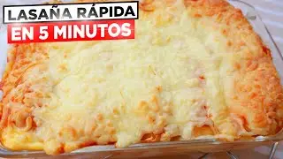 LASAÑA de PAN 🌯😍 Lista EN 5 MINUTOS  😋 ¡TE ENCANTARÁ! (Sin PLACAS de PASTA)