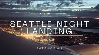 Stunning Night Landing in Seattle &ndash; Alaska Airlines 737 Window View