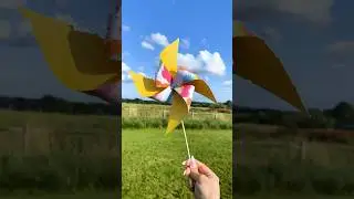 Comment faire un moulin &agrave; vent qui tourne - Activit&eacute; facile #shorts