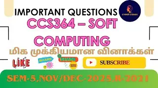 🧠 CCS364 &ndash; Soft Computing Important Questions |AU R-2021 | Unit-wise Expected Questions|Nov/Dec 2025