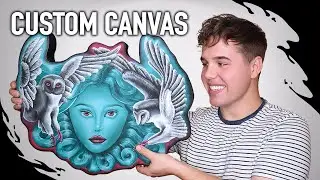 Creating an Organic Edge Canvas - Painting step by step process